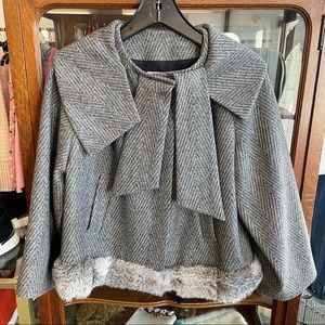 Christian Dior Boutique Paris Jacket Fur Trim